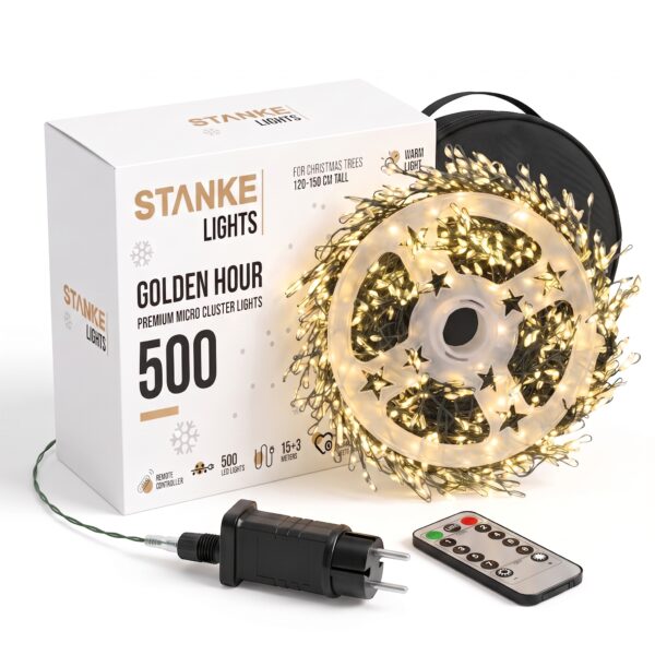 500 LED Nordic Glow Micro Cluster LED fényfüzér – Golden Hour