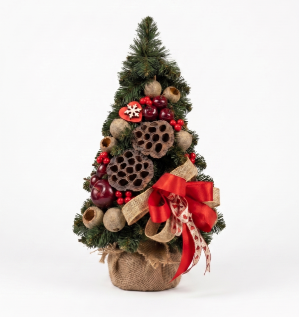 Nordic Berry – Prémium kézzel díszített asztali karácsonyfa